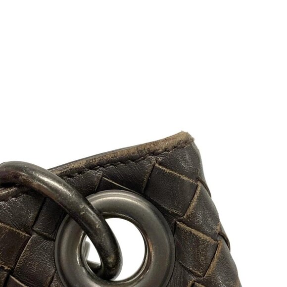 Auth BOTTEGA VENETA Intrecciato 161623 Dark Brown Leather Shoulder Bag - Picture 12 of 16